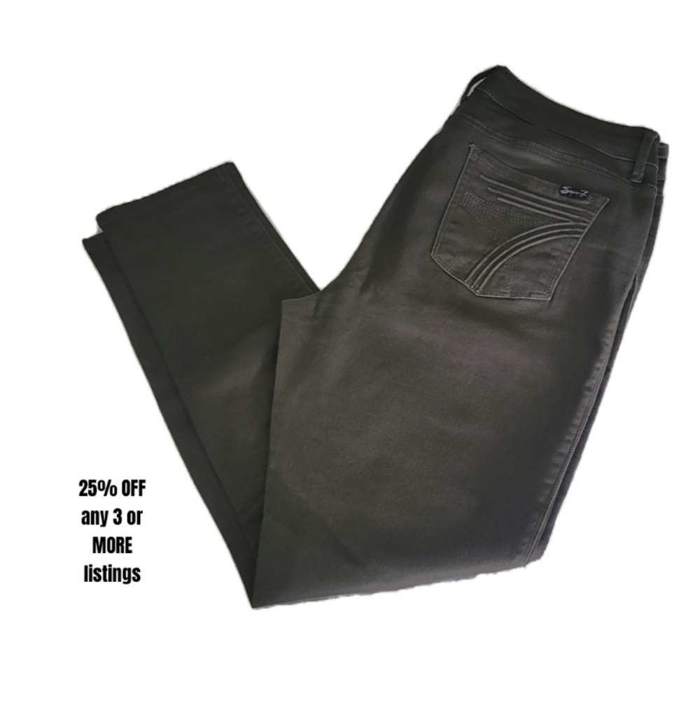 Seven7 Jeans Size 14 Skinny Green Pencil Vintage